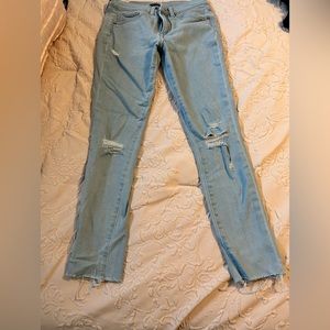 Express distressed light Skinny Jeans